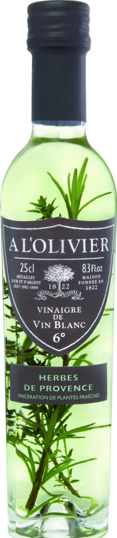 Weißweinessig mit Kräuter der Provence  (25cl)