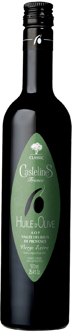 Castelas, Natives Olivenöl Extra aus der Provence, in der Glasflasche (50cl)