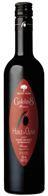 Castelas, „NOIR D‘OLIVE“ - FRUITÉ NOIR, Olivenöl aus schwarzen Oliven  (50cl)