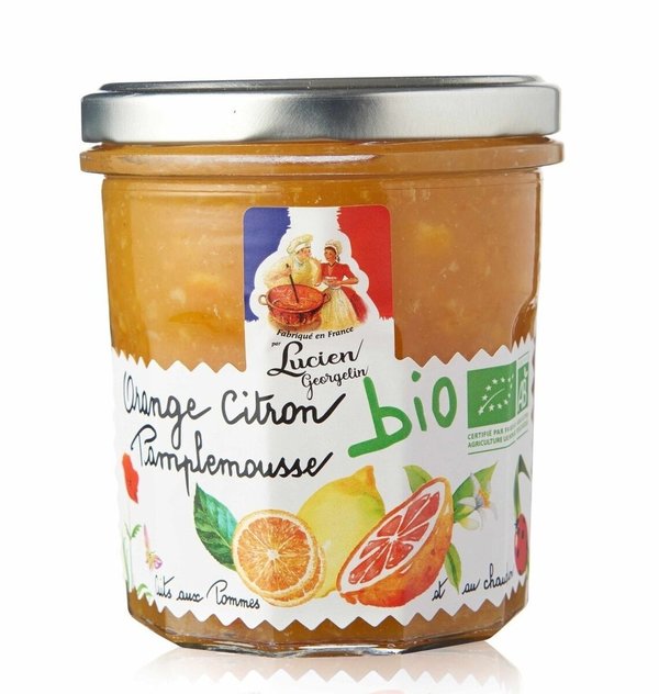 Lucien Georgelin Bio Orangen, Zitronen und Pampelmuse Konfitüre (320g)