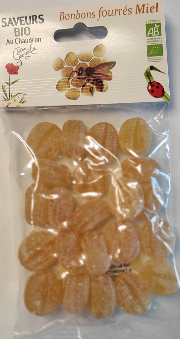 LES BONBONS FOURRES AU MIEL – Bio-Bonbons mit Honig gefüllt (150g)