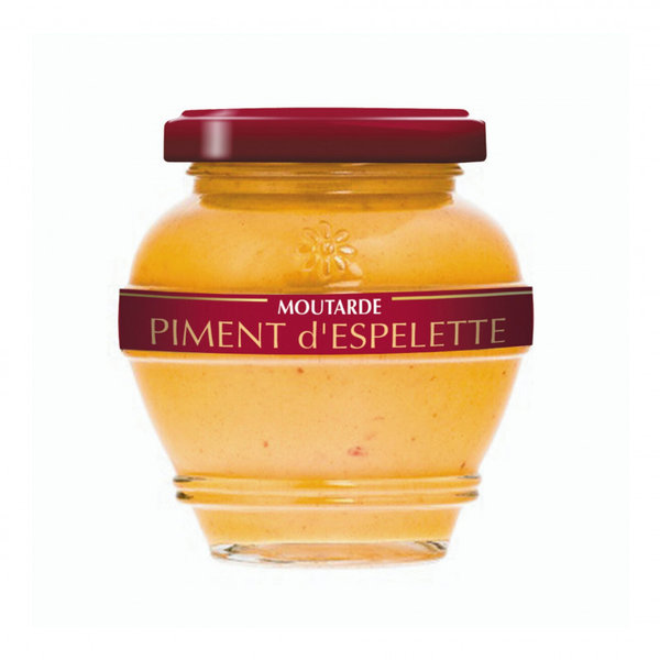 Moutarde au Piment d'Espelette, Senf mit Espelette-Pfeffer (200g)