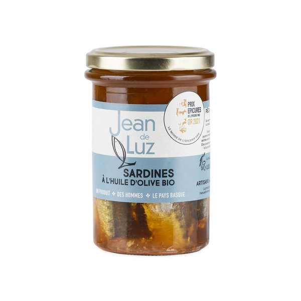 Jean de Luz, Sardines à l’huile Bio, Sardinen in Bio-Olivenöl (270g)