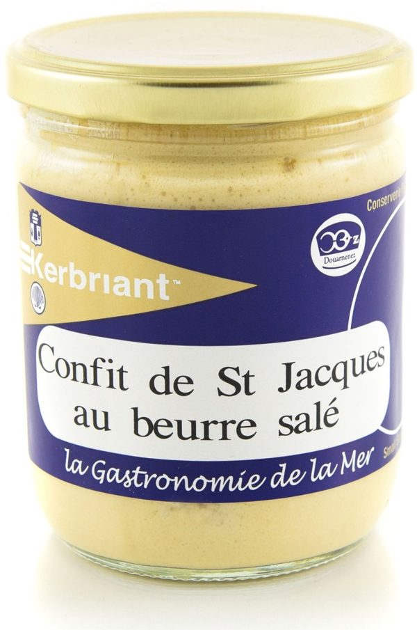 Confit de Noix de Saint Jacques au beurre sale, Confit von Jakobsmuscheln mit gesalzener Butter (400