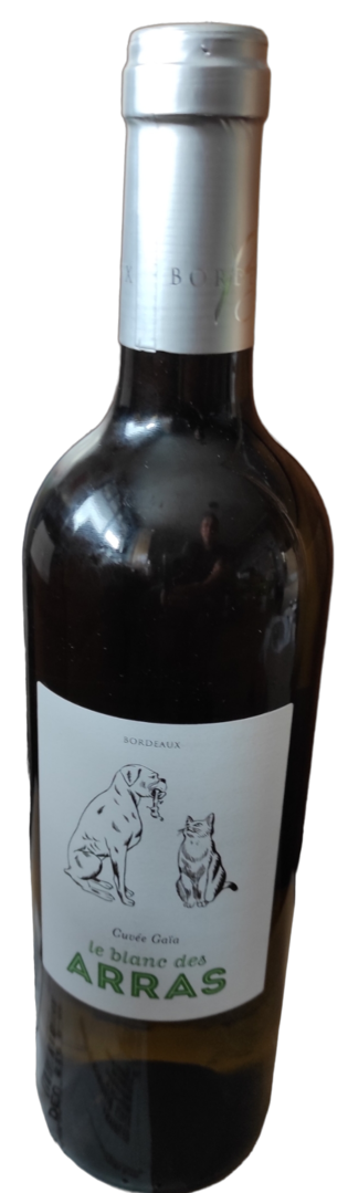 Cuvée Gaia, le blanc des Arras (Bio), 100% Sauvignon Blanc 2021 (750ml) 11,5% VOL