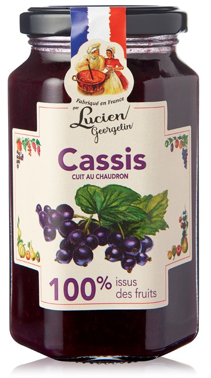 Lucien Georgelin, Cassis, Schwarze Johannisbeere Marmelade aus 100% Frucht (300g)