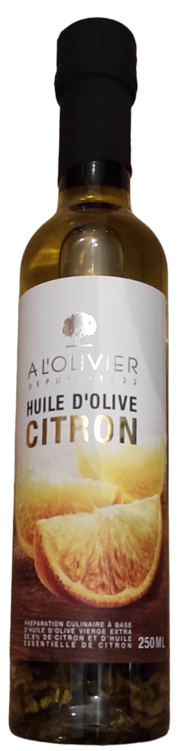 A L’Olivier Huile D’Olive Citron, Natives Olivenöl Extra mit Zitrone (250ml)